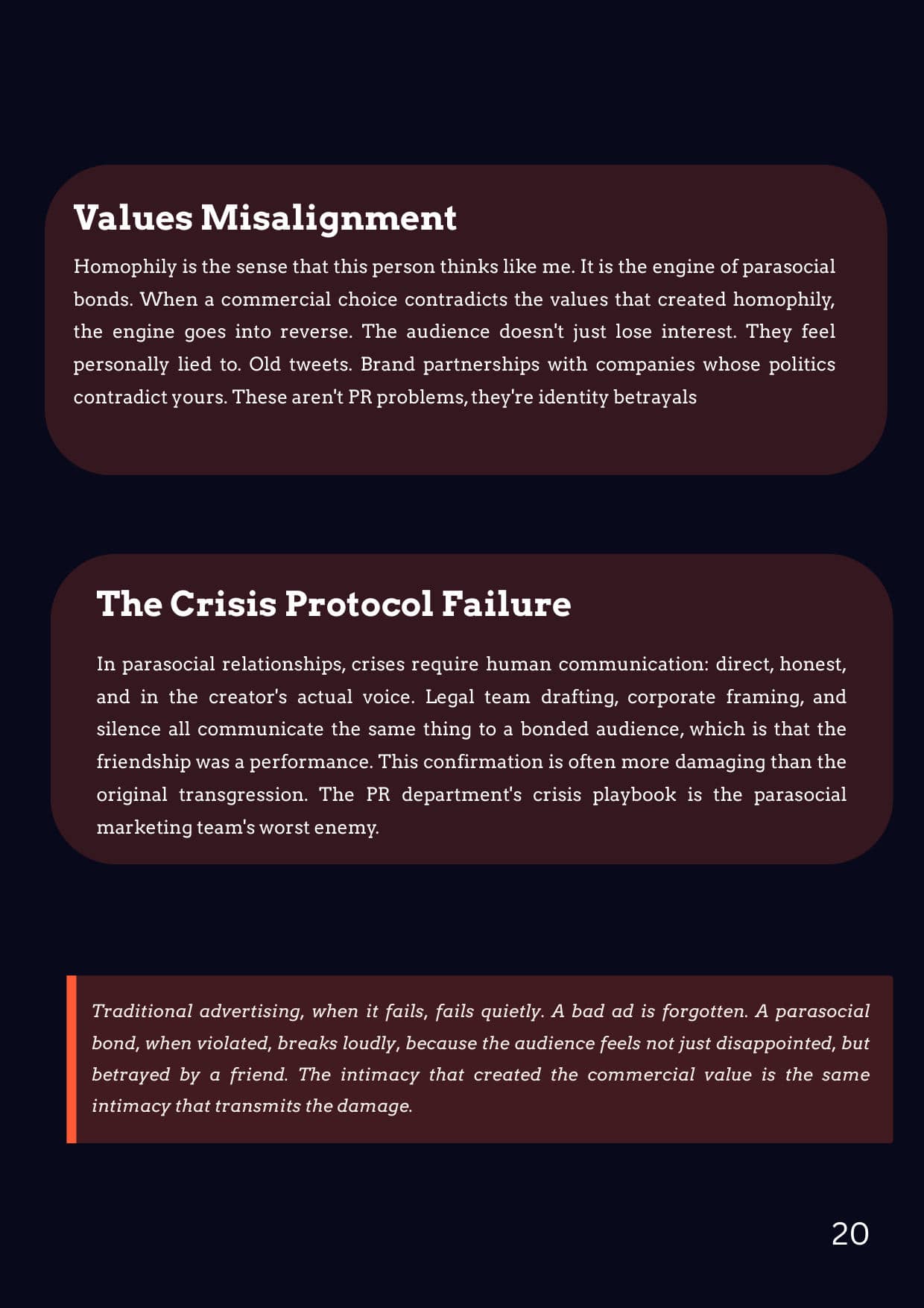 The Parasocial Marketing Whitepaper, page 20