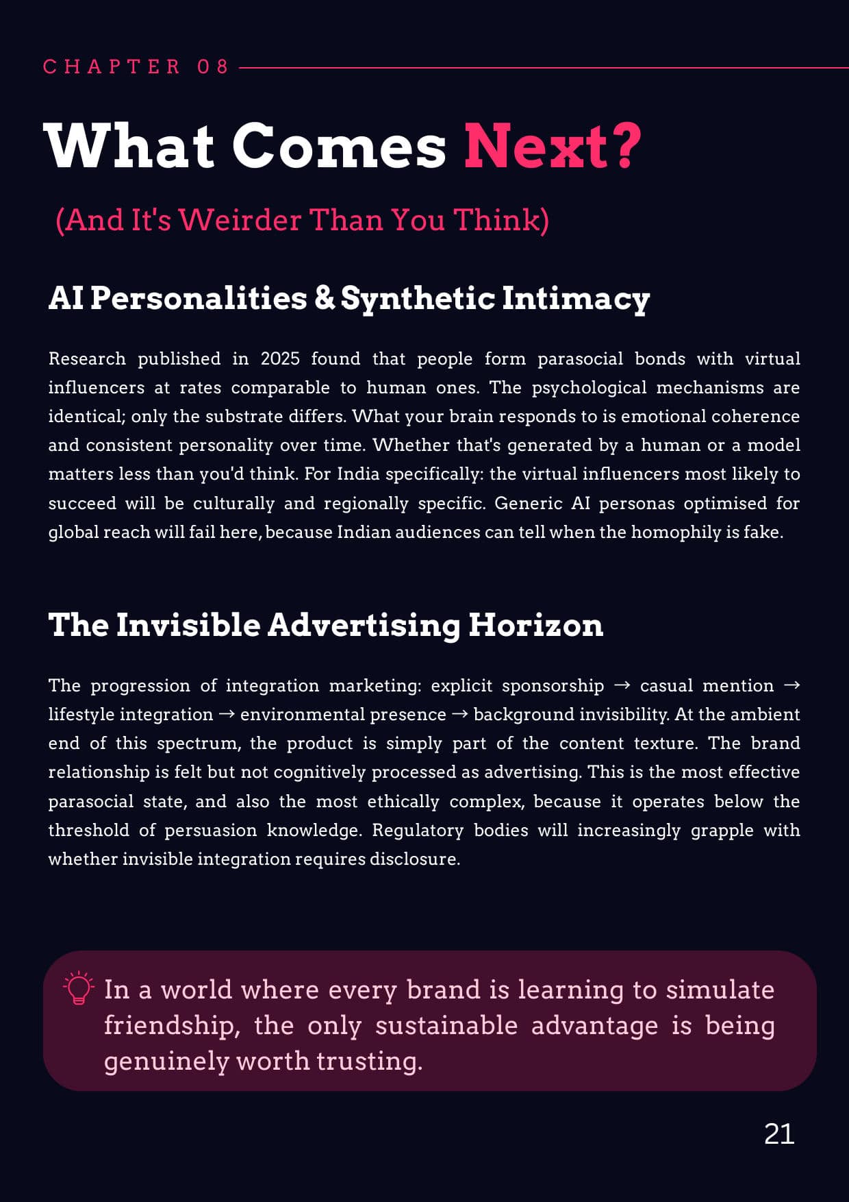 The Parasocial Marketing Whitepaper, page 21